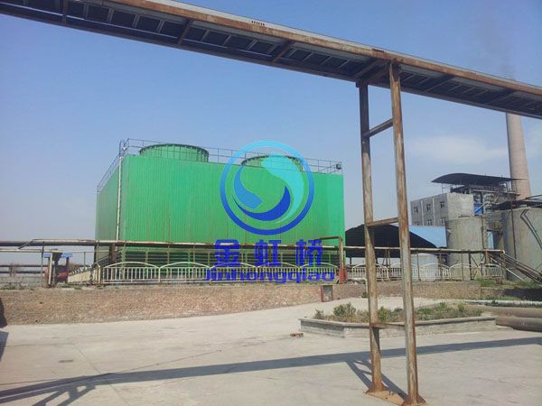 安裝在孟州河陽(yáng)酒精的無填料冷卻塔